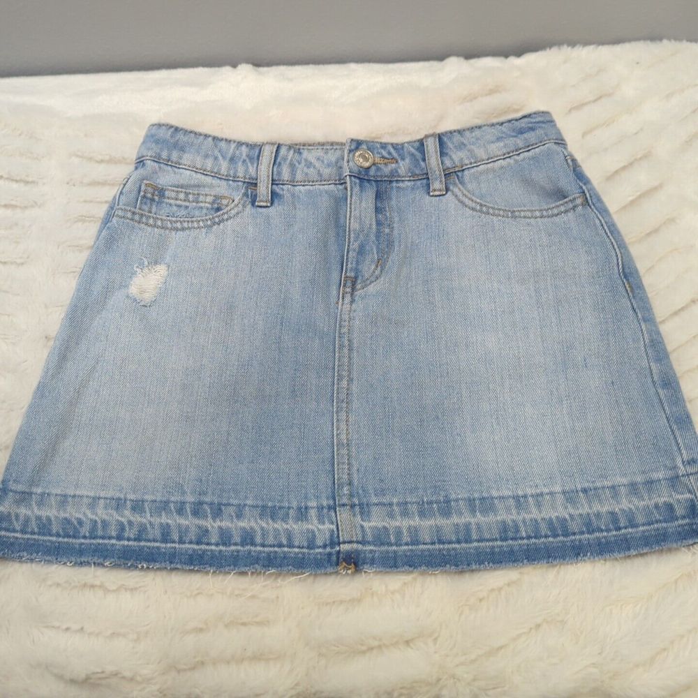 Forever 21 Girls Size 12 Blue Denim Jean‎ Mini Skirt 569